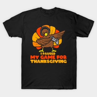 Happy Thanksgiving Gamer Turkey Video Game Lovers Kids Boys T-Shirt